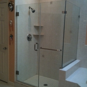 door and panel with towel bar starfire glass framless